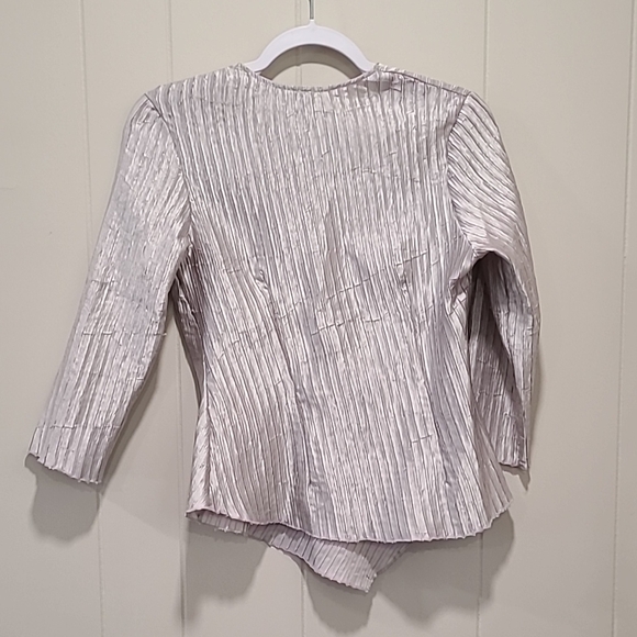 Elegant Silver Women's Top - Picture 3 of 4